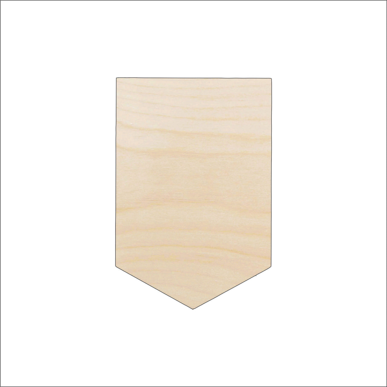 Banner - Wood Craft Shape - Laser Cut Baltic Birch Unfinished DIY Wood Art Supplies BNR20 - The Wood Shape Store
