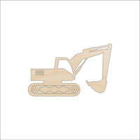 Front Loader Wood Craft Shape - Laser Cut Baltic Birch Unfinished DIY Wood Art Supplies CAR99 - The Wood Shape Store