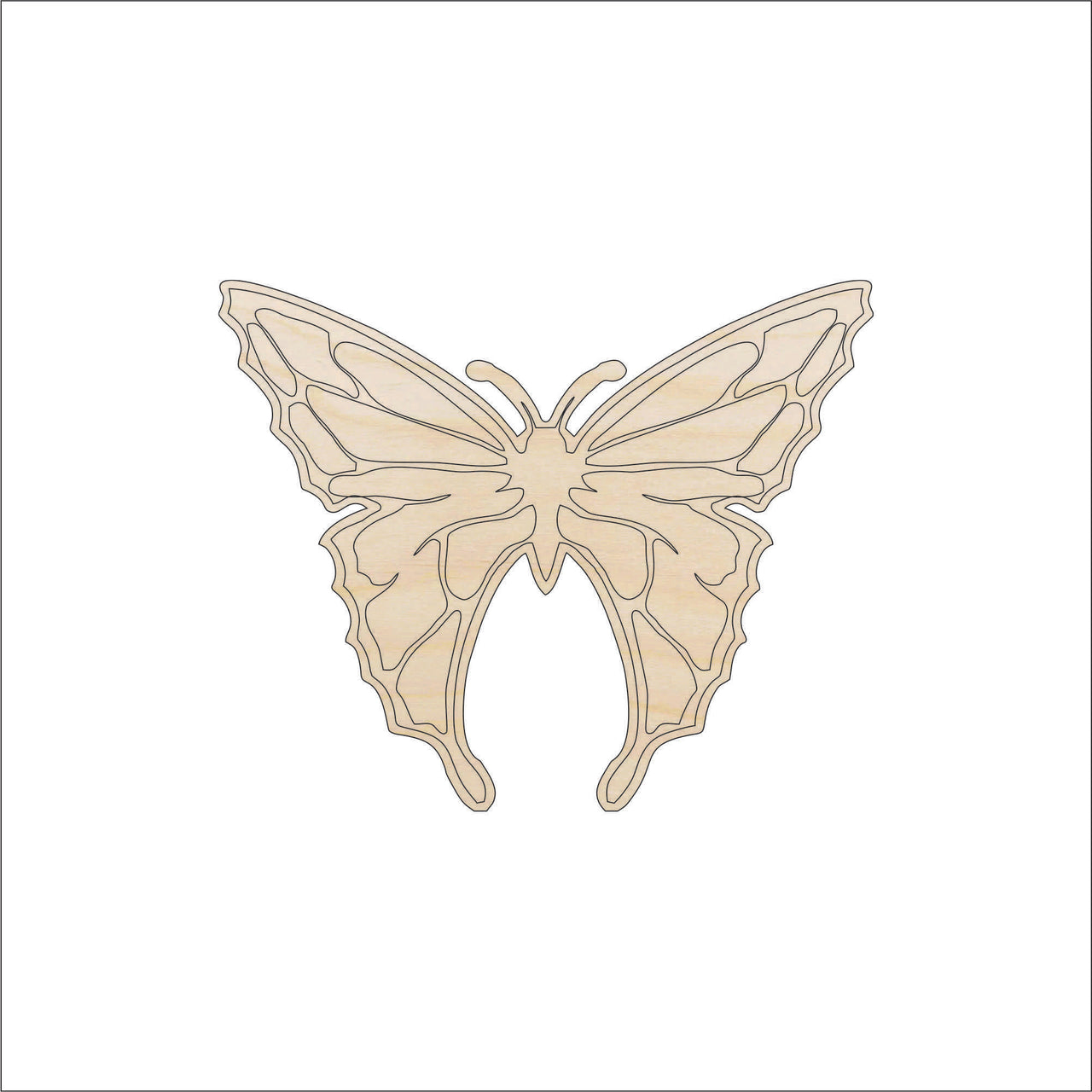Butterfly Wood Craft Shape - Laser Cut Baltic Birch Unfinished DIY Wood Art Supplies BUG12 - The Wood Shape Store