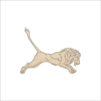 Lion Wood Craft Shape - Laser Cut Baltic Birch Unfinished DIY Wood Art Supplies CAT20 - The Wood Shape Store