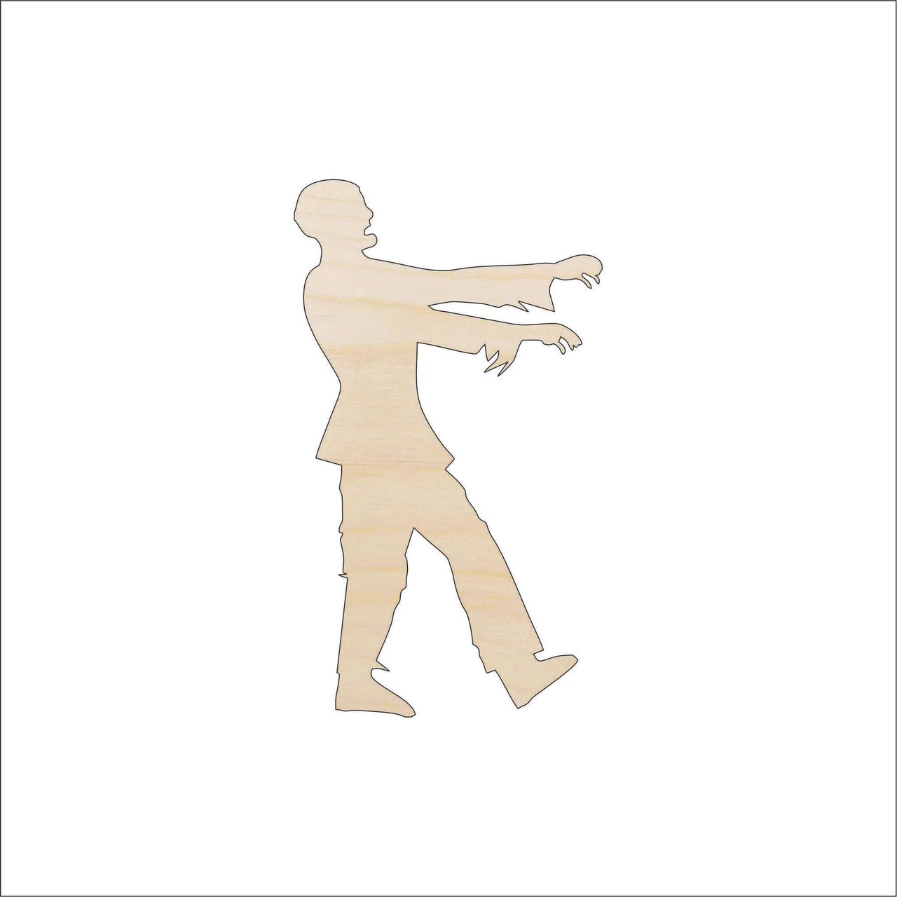 Zombie Wood Craft Shape - Laser Cut Baltic Birch Unfinished DIY Wood Art Supplies MYTH77 - The Wood Shape Store