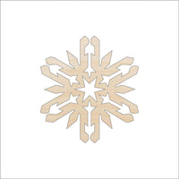 Snowflake Wood Craft Shape - Laser Cut Baltic Birch Unfinished DIY Wood Art Supplies SNW61 - The Wood Shape Store