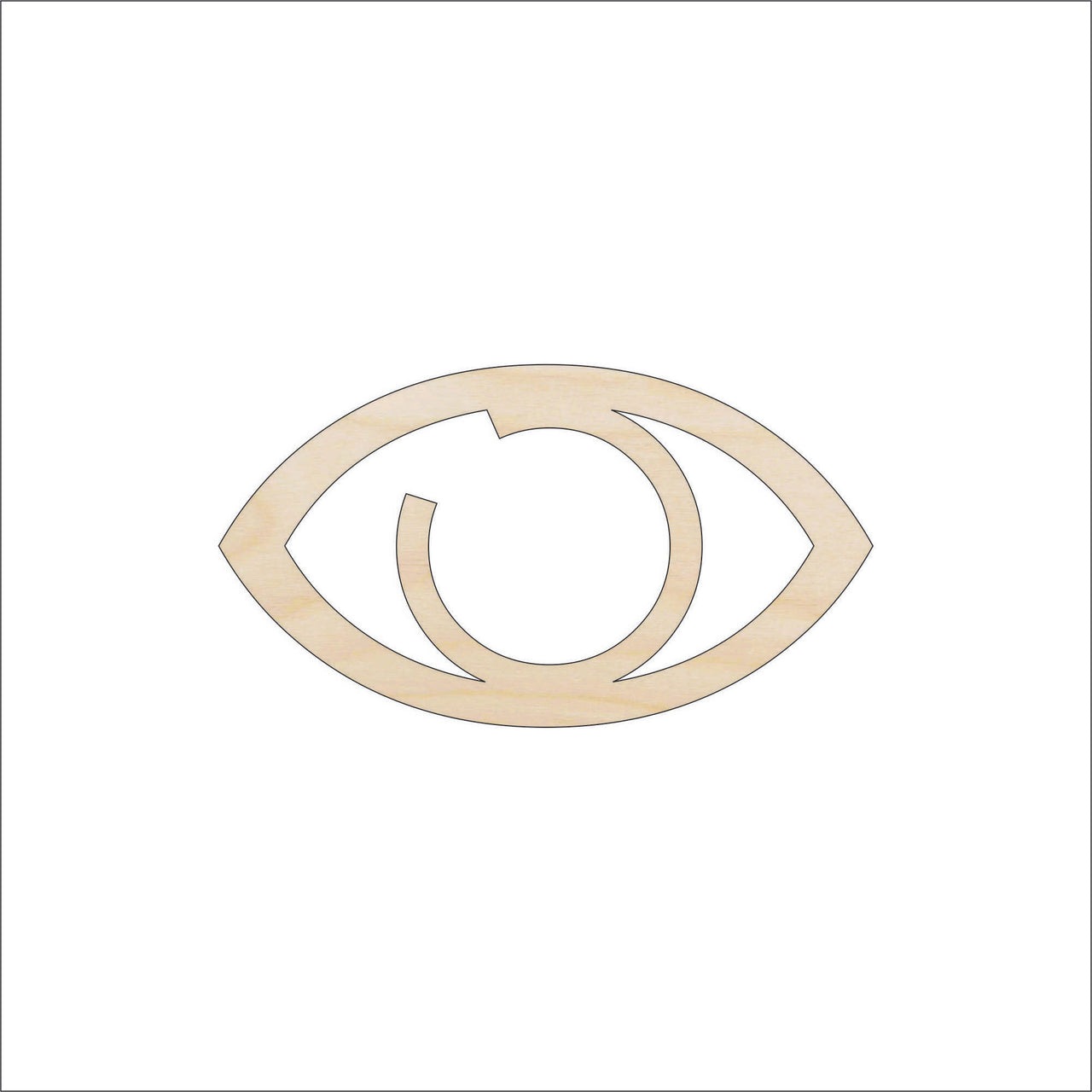 Eye Wood Craft Shape - Laser Cut Baltic Birch Unfinished DIY Wood Art Supplies PPL27 - The Wood Shape Store