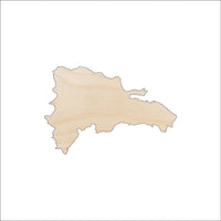 Dominican Republic Wood Craft Shape - Laser Cut Baltic Birch Unfinished DIY Art Supplies WLD93 - The Wood Shape Store