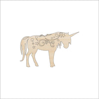 Unicorn Wood Craft Shape - Laser Cut Baltic Birch Unfinished DIY Wood Art Supplies MYTH86 - The Wood Shape Store