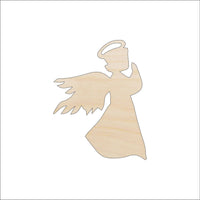 Angel Wood Craft Shape - Laser Cut Baltic Birch Unfinished DIY Wood Art Supplies REL38 - The Wood Shape Store