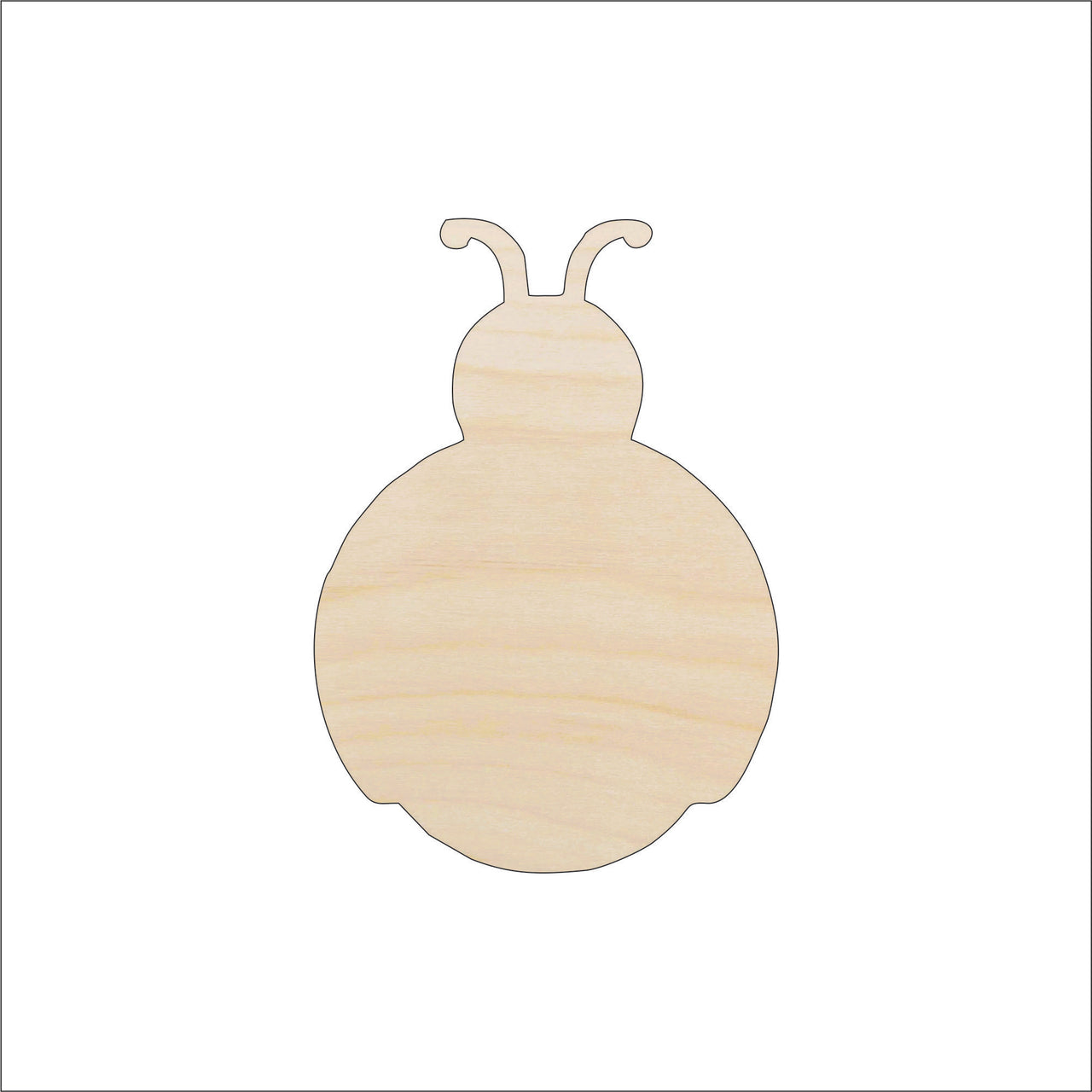 Ladybug Wood Craft Shape - Laser Cut Baltic Birch Unfinished DIY Wood Art Supplies BUG115 - The Wood Shape Store