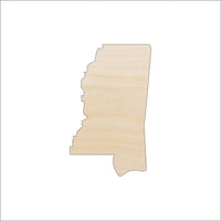 Mississippi Wood Craft Shape - Laser Cut Baltic Birch Unfinished DIY Wood Art Supplies STAT72 - The Wood Shape Store