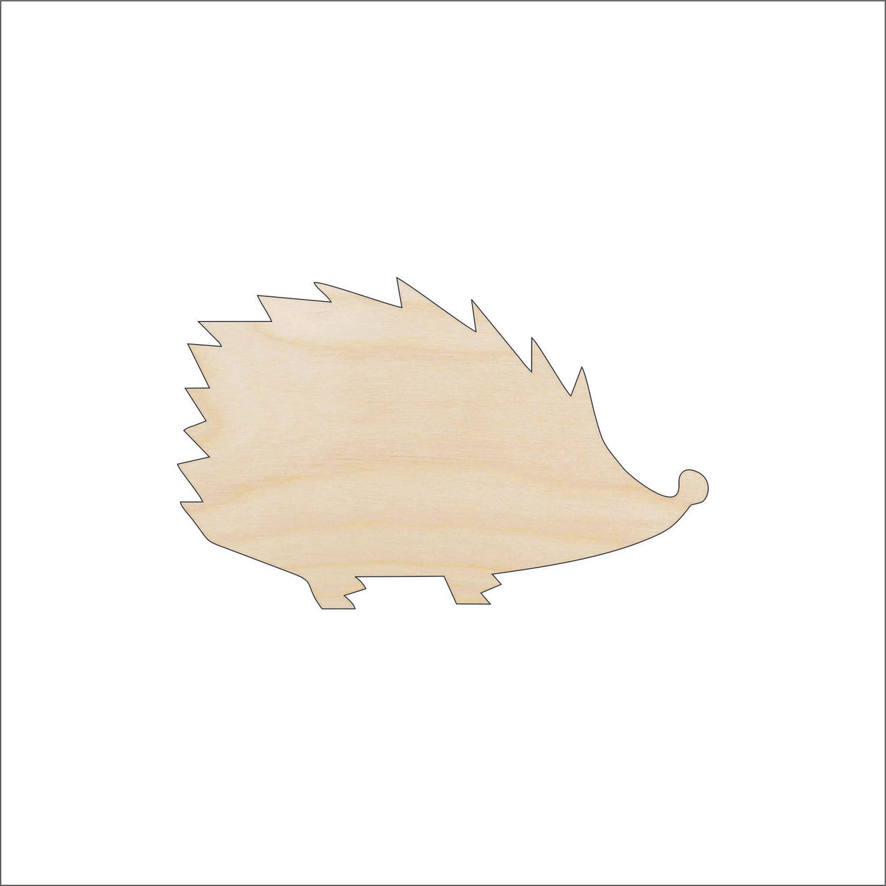 Hedgehog Wood Craft Shape – Laser Cut Baltic Birch Unfinished DIY Wood Art Supplies ANML12 - The Wood Shape Store