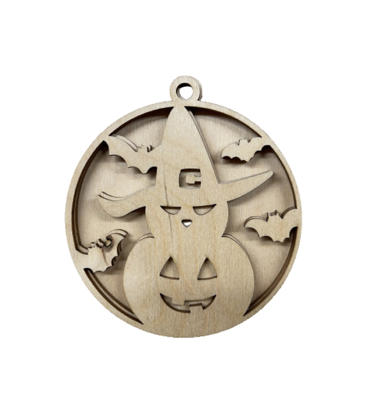 Pumpkin 3D Laser Cut Ornament – Baltic Birch Wood Craft Supplies | DIY Wood Ornament Kit HA28 - The Wood Shape Store
