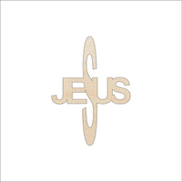 Jesus Cross Wood Craft Shape - Laser Cut Baltic Birch Unfinished DIY Wood Art Supplies REL31 - The Wood Shape Store