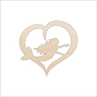Mermaid Wood Craft Shape - Laser Cut Baltic Birch Unfinished DIY Wood Art Supplies MYTH135 - The Wood Shape Store