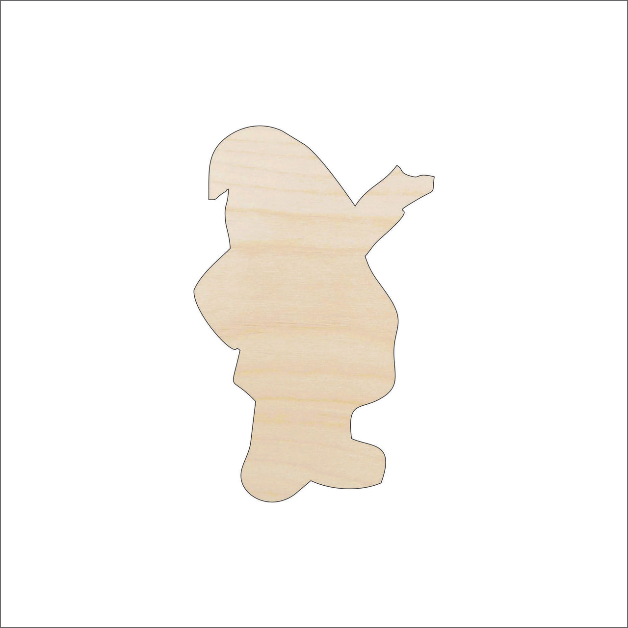 Santa Claus Wood Craft Shape - Laser Cut Baltic Birch Unfinished DIY Wood Art Supplies XMS76 - The Wood Shape Store