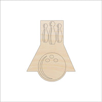 Bowling Wood Craft Shape - Laser Cut Baltic Birch Unfinished DIY Wood Art Supplies SPT247 - The Wood Shape Store