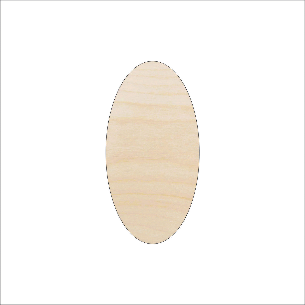 Oval Wood Craft Shape - Laser Cut Baltic Birch Unfinished DIY Wood Art Supplies BSC10 - The Wood Shape Store