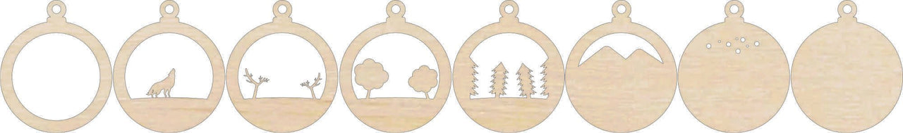 Wolf 3D Laser Cut Ornament – Baltic Birch Wood Craft Supplies | DIY Wood Ornament Kit AN35 - The Wood Shape Store