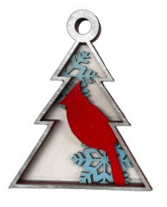 Bird 3D Laser Cut Ornament – Baltic Birch Wood Craft Supplies | DIY Wood Ornament Kit BR9 - The Wood Shape Store