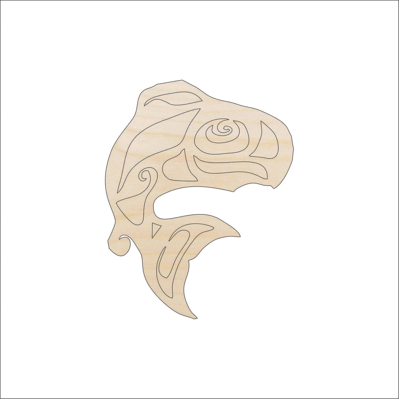 Fish Wood Craft Shape - Laser Cut Baltic Birch Unfinished DIY Wood Art Supplies FSH42 - The Wood Shape Store