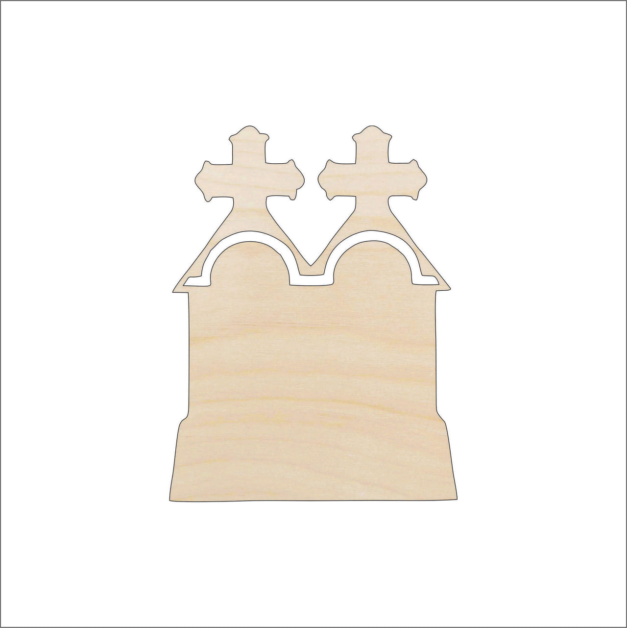 Tombstone Wood Craft Shape - Laser Cut Baltic Birch Unfinished DIY Wood Art Supplies FAL156 - The Wood Shape Store