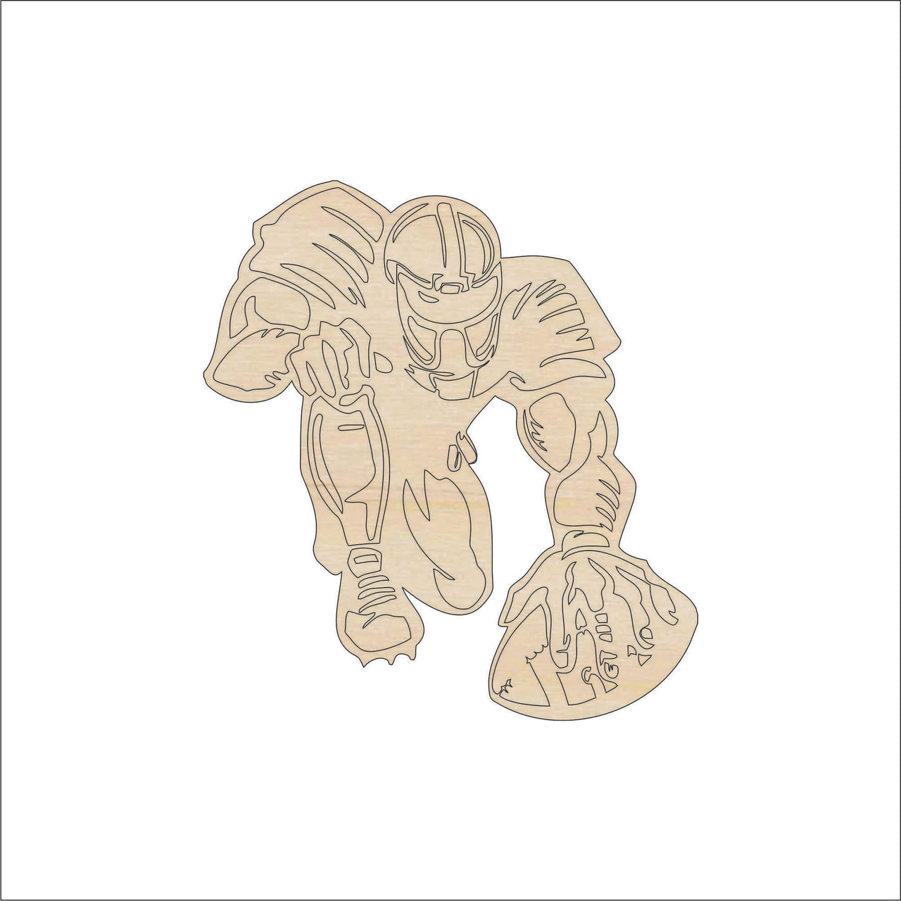 Football Wood Craft Shape - Laser Cut Baltic Birch Unfinished DIY Wood Art Supplies SPT27 - The Wood Shape Store