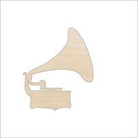 Phonograph Wood Craft Shape - Laser Cut Baltic Birch Unfinished DIY Wood Art Supplies MSC44 - The Wood Shape Store