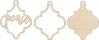 Peace 3D Laser Cut Ornament – Baltic Birch Wood Craft Supplies | DIY Wood Ornament Kit RE2 - The Wood Shape Store