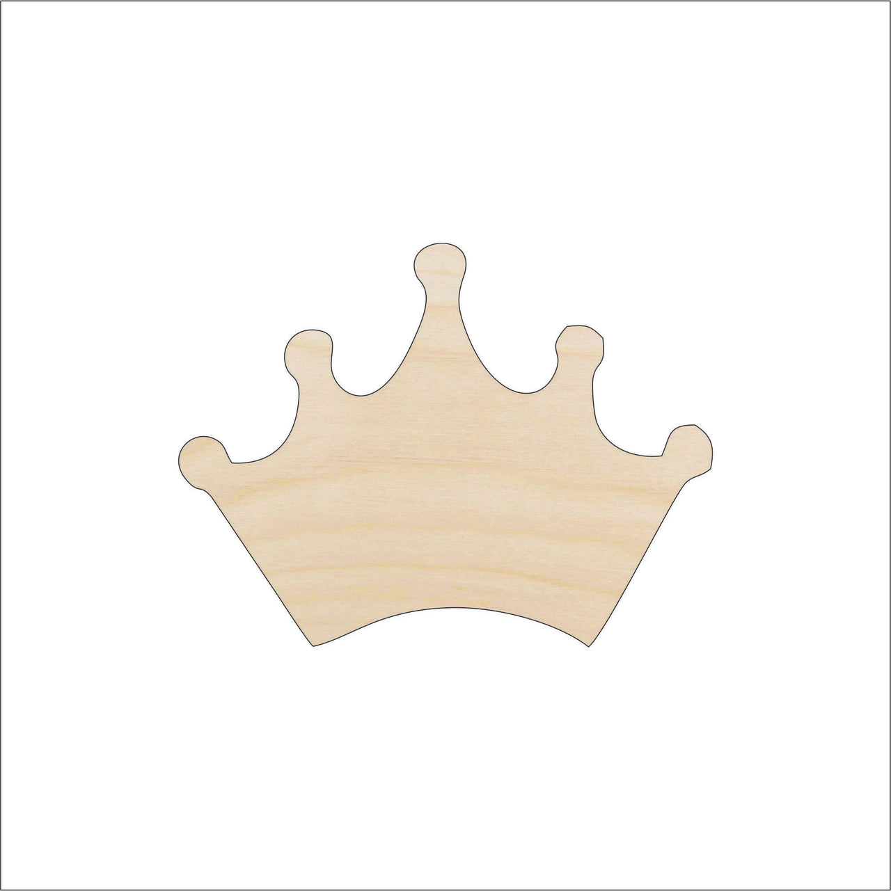 Crown Wood Craft Shape - Laser Cut Baltic Birch Unfinished DIY Wood Art Supplies CLT56 - The Wood Shape Store