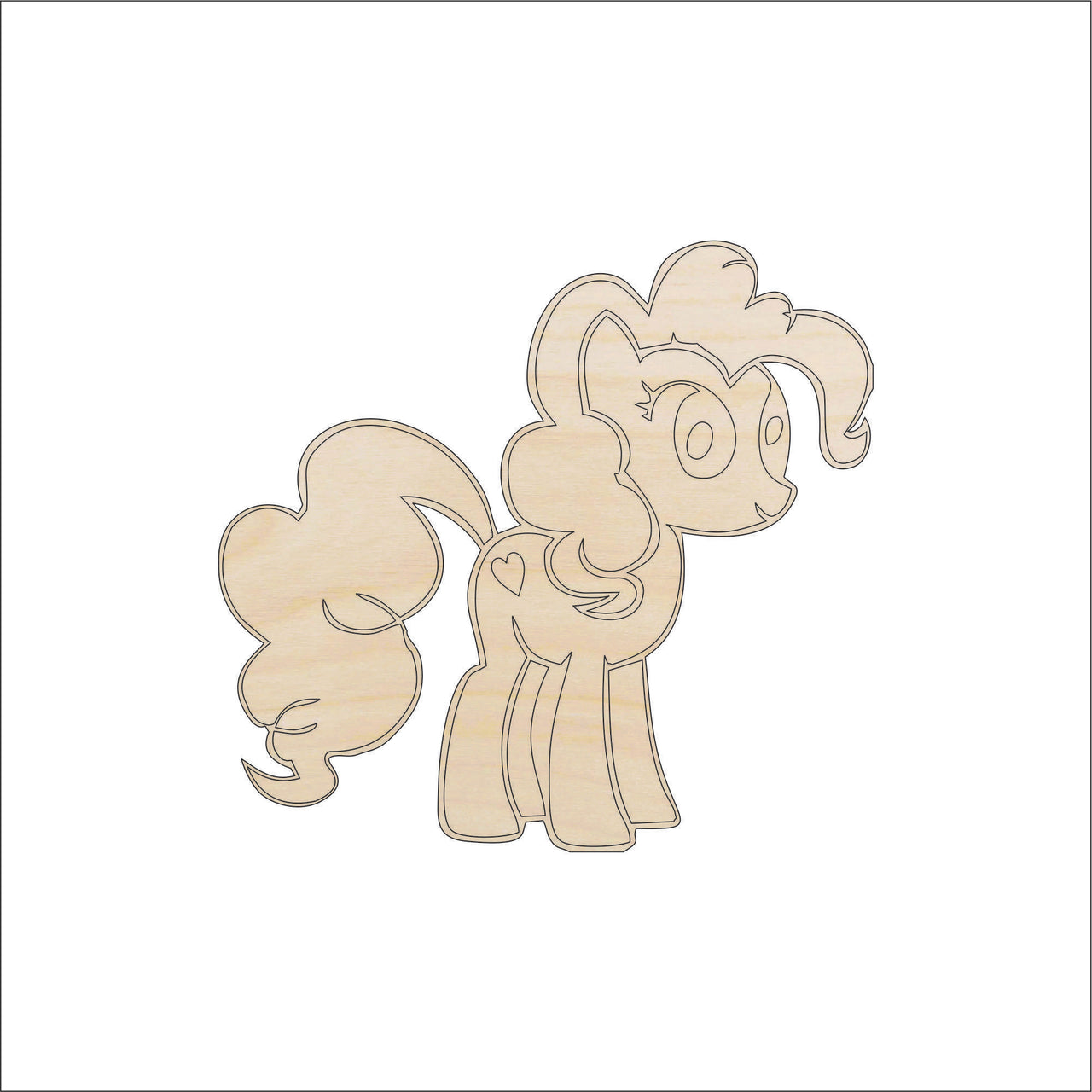 Horse Wood Craft Shape - Laser Cut Baltic Birch Unfinished DIY Wood Art Supplies HRS7 - The Wood Shape Store
