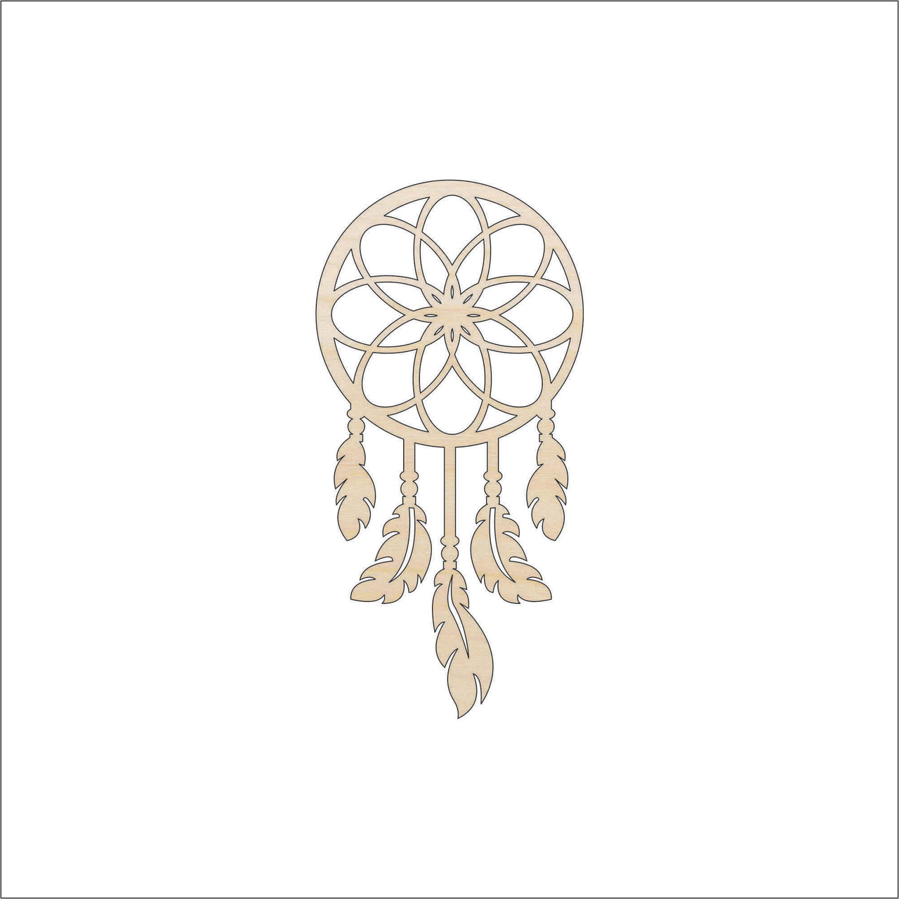 Dream Catcher Wood Craft Shape - Laser Cut Baltic Birch Unfinished DIY Wood Art Supplies XTR91 - The Wood Shape Store