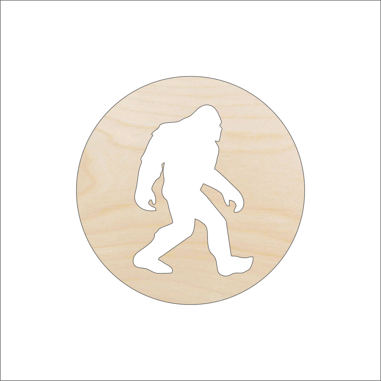 Bigfoot Wood Craft Shape - Laser Cut Baltic Birch Unfinished DIY Wood Art Supplies MYTH134 - The Wood Shape Store