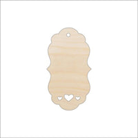 Gift Tag Wood Craft Shape - Laser Cut Baltic Birch Unfinished DIY Wood Art Supplies TAG2 - The Wood Shape Store