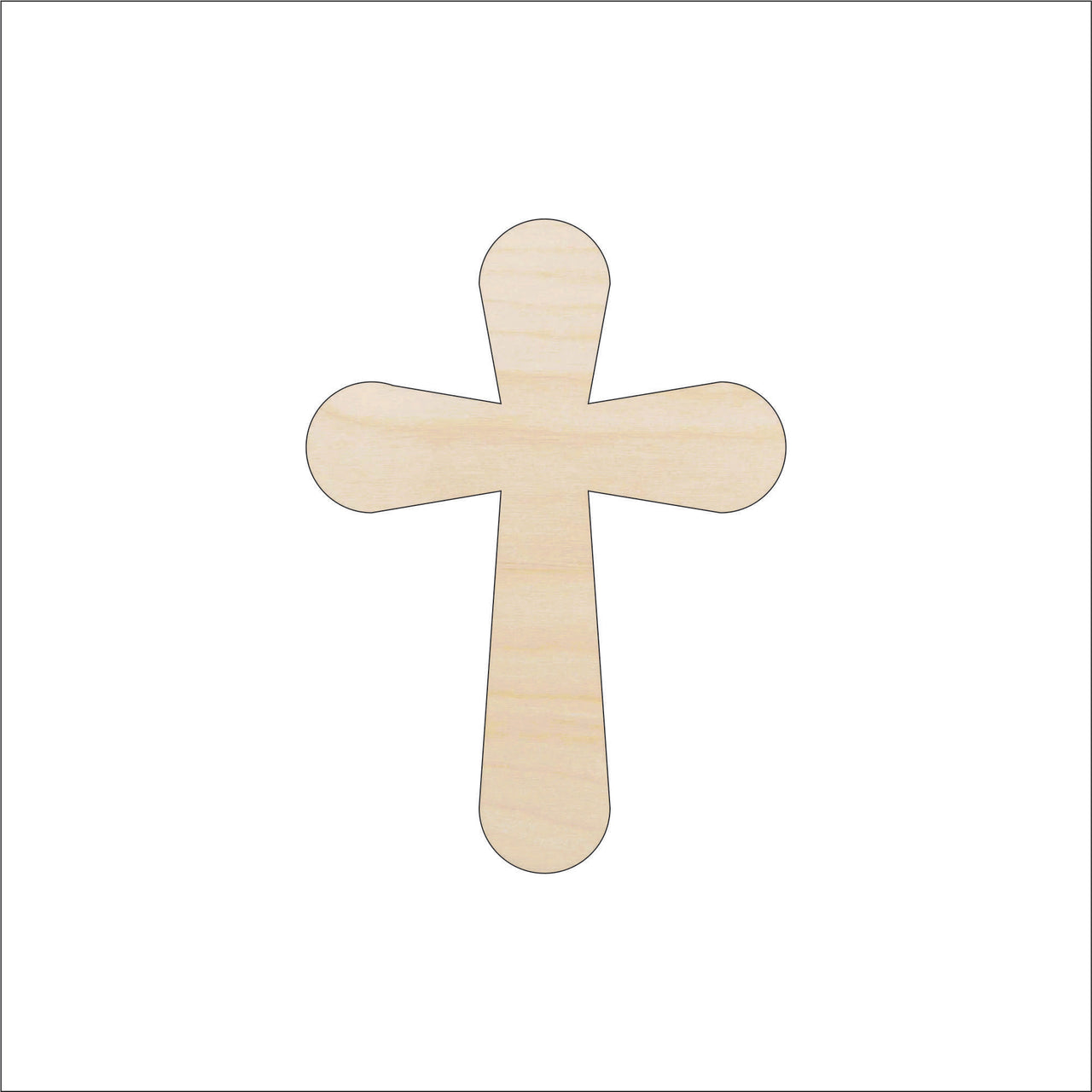 Cross Wood Craft Shape - Laser Cut Baltic Birch Unfinished DIY Wood Art Supplies REL46 - The Wood Shape Store