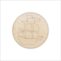 Boat Wood Craft Shape - Laser Cut Baltic Birch Unfinished DIY Wood Art Supplies BOT3 - The Wood Shape Store