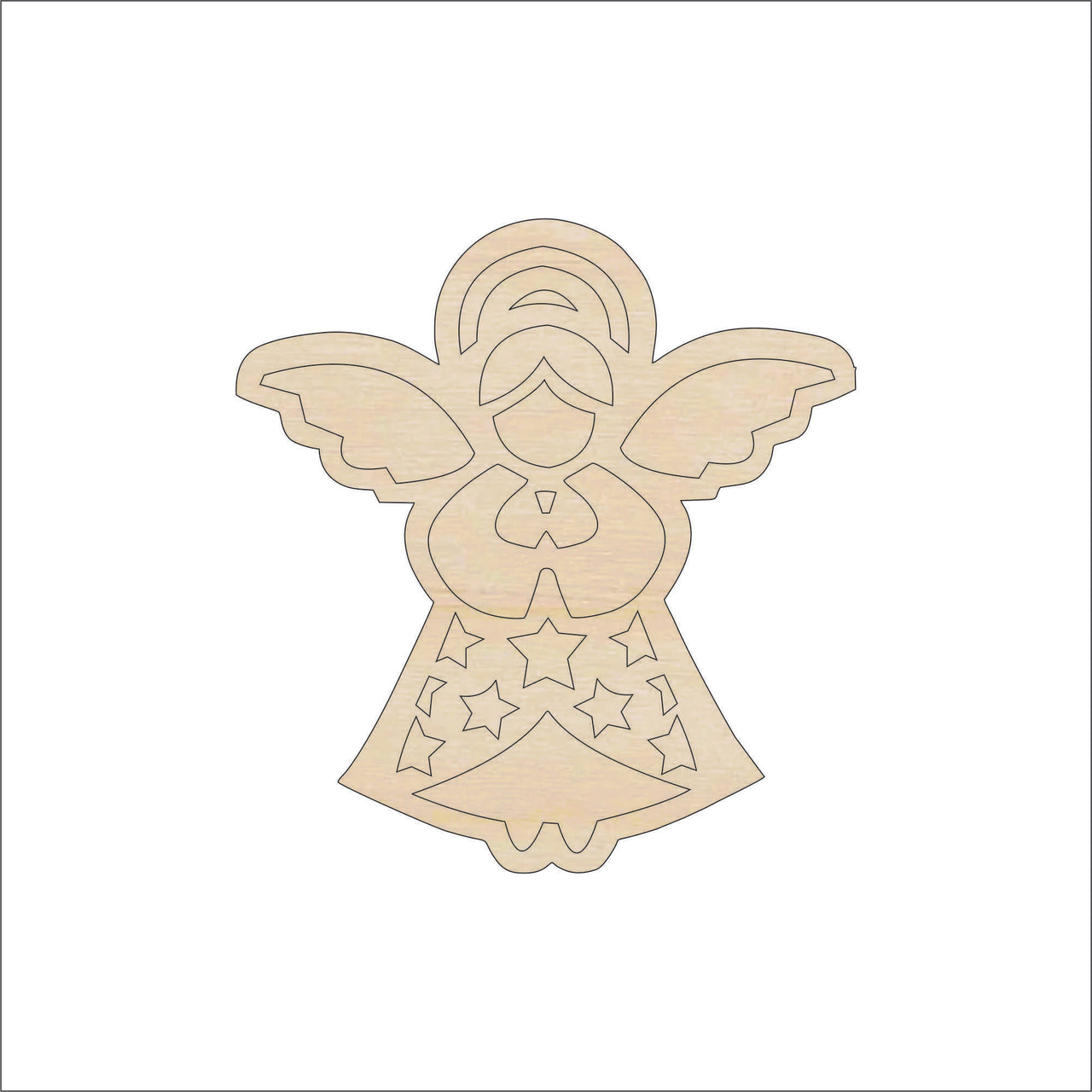 Angel Wood Craft Shape Laser Cut Out and Unfinished DIY Craft SupplyREL92 - The Wood Shape Store