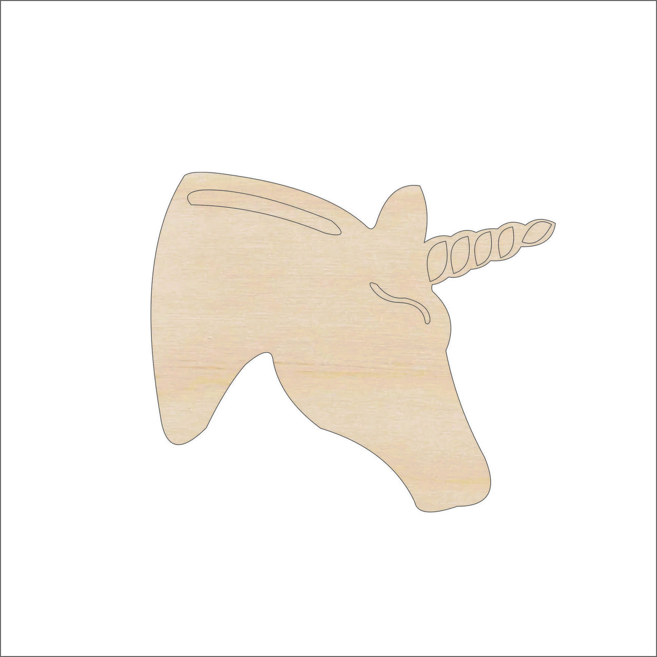 Unicorn Wood Craft Shape - Laser Cut Baltic Birch Unfinished DIY Wood Art Supplies MYTH163 - The Wood Shape Store