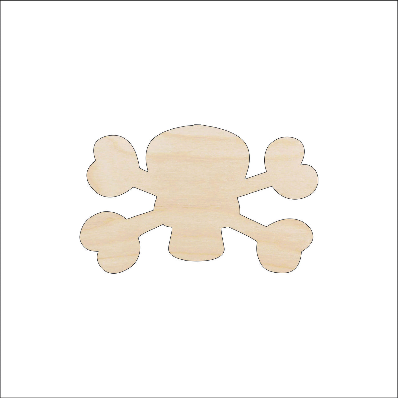 Skull Wood Craft Shape - Laser Cut Baltic Birch Unfinished DIY Wood Art Supplies SKL18 - The Wood Shape Store