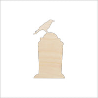 Raven & Tombstone Wood Craft Shape – Laser Cut Baltic Birch Unfinished DIY Art Supplies FAL104 - The Wood Shape Store