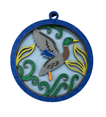 Duck 3D Laser Cut Ornament – Baltic Birch Wood Craft Supplies | DIY Wood Ornament Kit BR7 - The Wood Shape Store