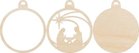 Nativity 3D Laser Cut Ornament – Baltic Birch Wood Craft Supplies | DIY Wood Ornament Kit RE12 - The Wood Shape Store