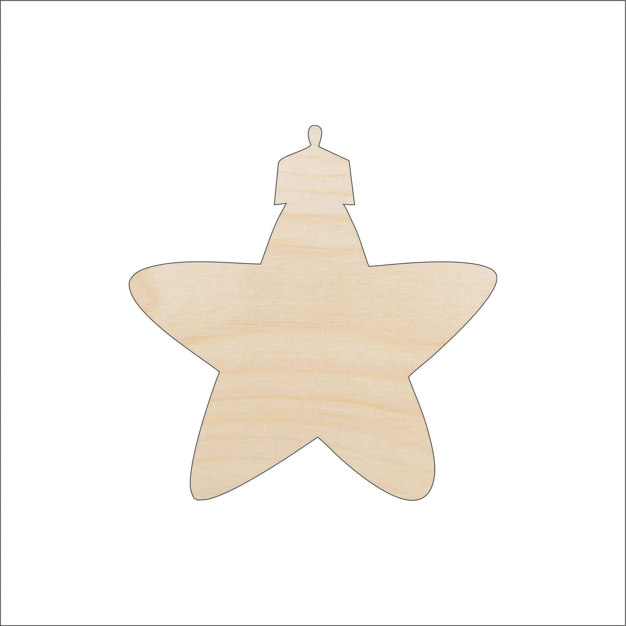 Ornament Wood Craft Shape - Laser Cut Baltic Birch Unfinished DIY Wood Art Supplies XMS142 - The Wood Shape Store