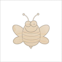 Bumblebee Wood Craft Shape - Laser Cut Baltic Birch Unfinished DIY Wood Art Supplies BUG28 - The Wood Shape Store