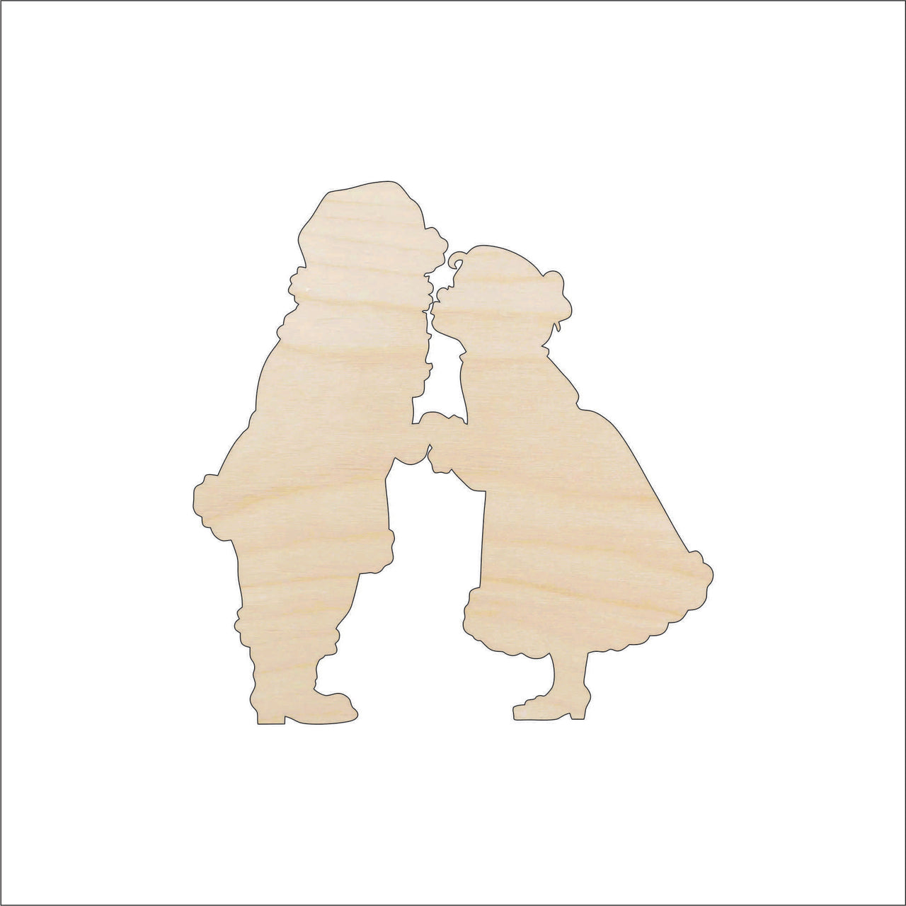 Santa Claus Wood Craft Shape - Laser Cut Baltic Birch Unfinished DIY Wood Art Supplies XMS197 - The Wood Shape Store