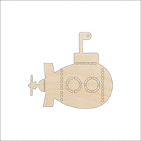 Submarine Wood Craft Shape - Laser Cut Baltic Birch Unfinished DIY Wood Art Supplies BOT15 - The Wood Shape Store