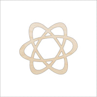 Atom Wood Craft Shape - Laser Cut Baltic Birch Unfinished DIY Wood Art Supplies SNC1 - The Wood Shape Store