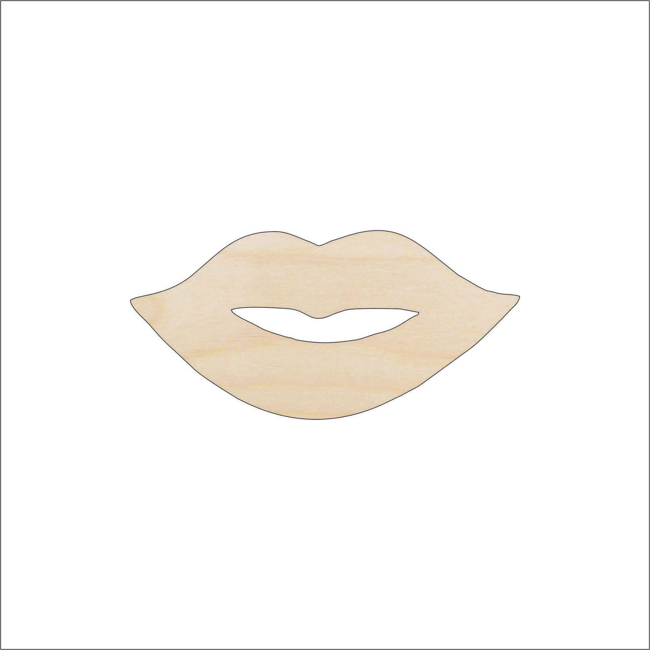 Lips Wood Craft Shape - Laser Cut Baltic Birch Unfinished DIY Wood Art Supplies PPL185 - The Wood Shape Store