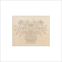 Flower Wood Craft Shape - Laser Cut Baltic Birch Unfinished DIY Wood Art Supplies FLR17 - The Wood Shape Store