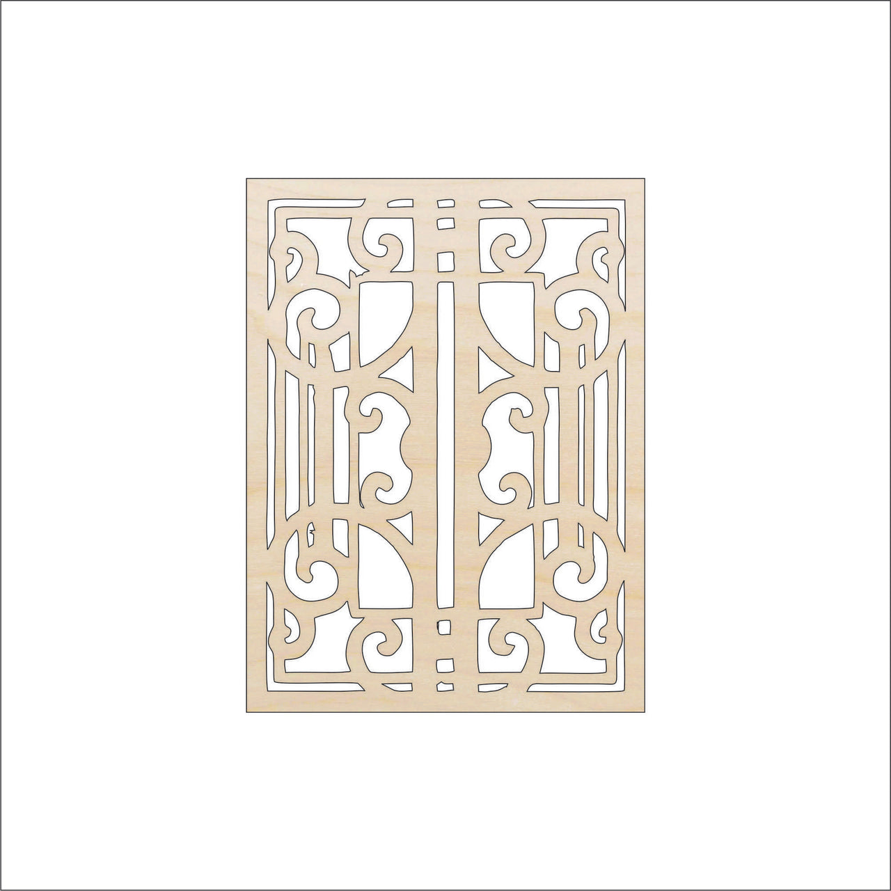 Design Wood Craft Shape - Laser Cut Baltic Birch Unfinished DIY Wood Art Supplies DSN4 - The Wood Shape Store