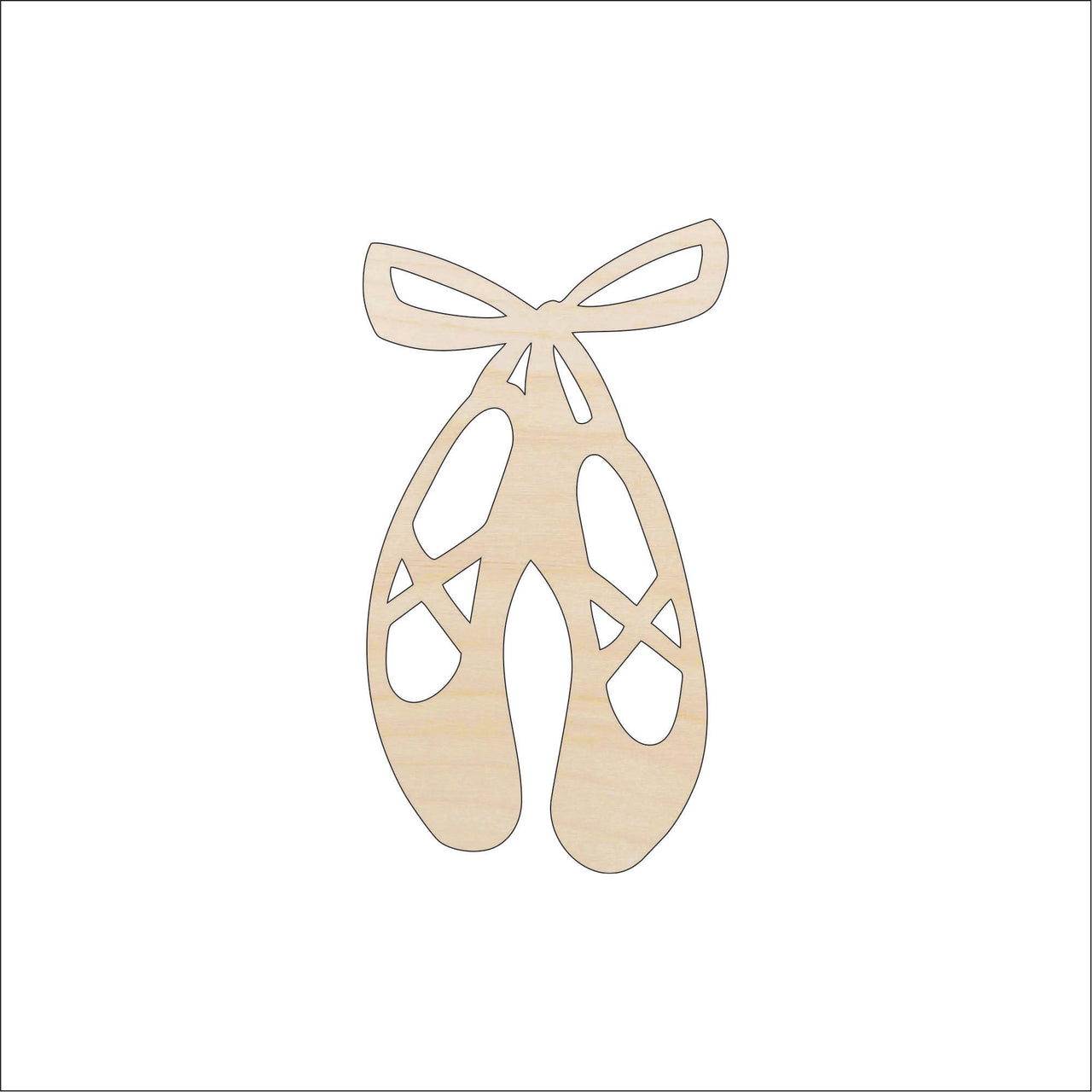 Ballet Wood Craft Shape - Laser Cut Baltic Birch Unfinished DIY Wood Art Supplies SPT508 - The Wood Shape Store