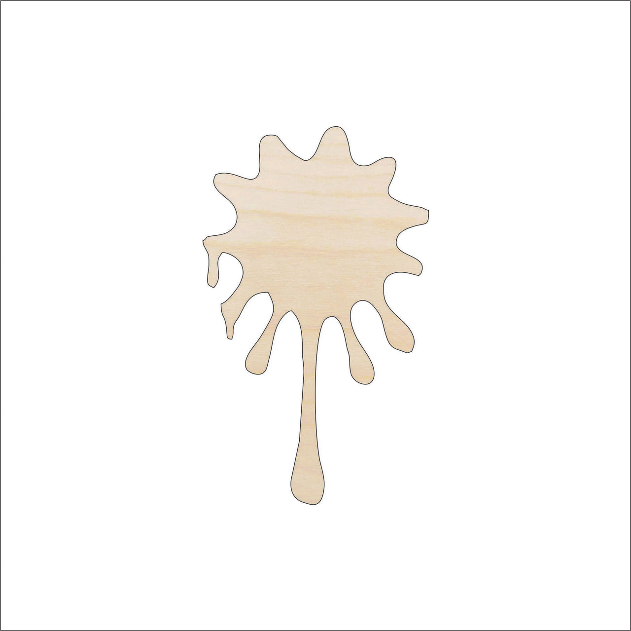 Splat Wood Craft Shape - Laser Cut Baltic Birch Unfinished DIY Wood Art Supplies WRD76 - The Wood Shape Store
