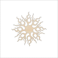 Sun Wood Craft Shape - Laser Cut Baltic Birch Unfinished DIY Wood Art Supplies SKY51 - The Wood Shape Store